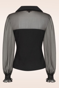 Banned Retro - Bernice blouse in zwart 6
