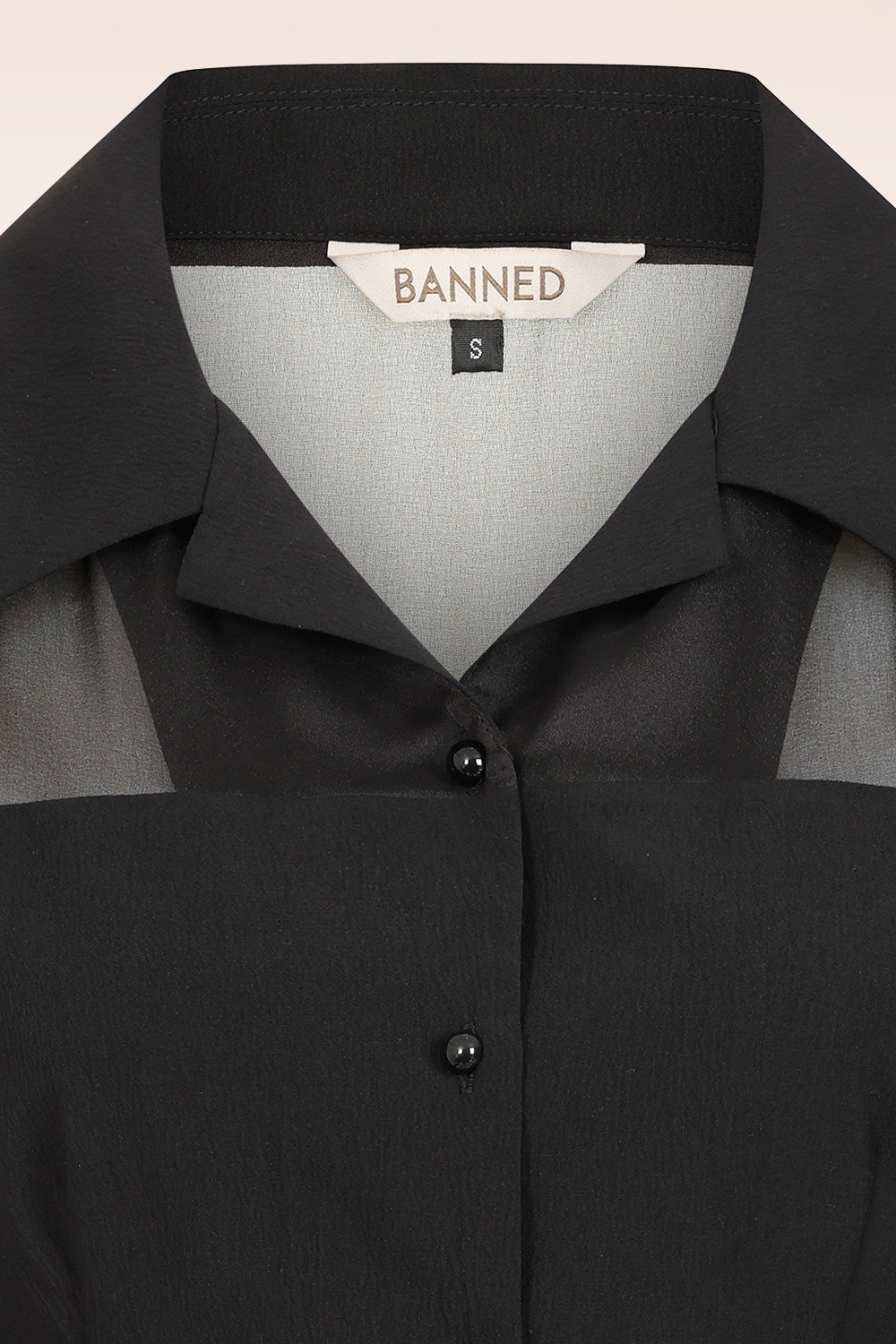 Banned Retro - Bernice blouse in zwart 4