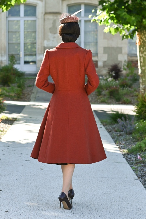 Hearts & Roses - Harper swing jas in roestbruin 8