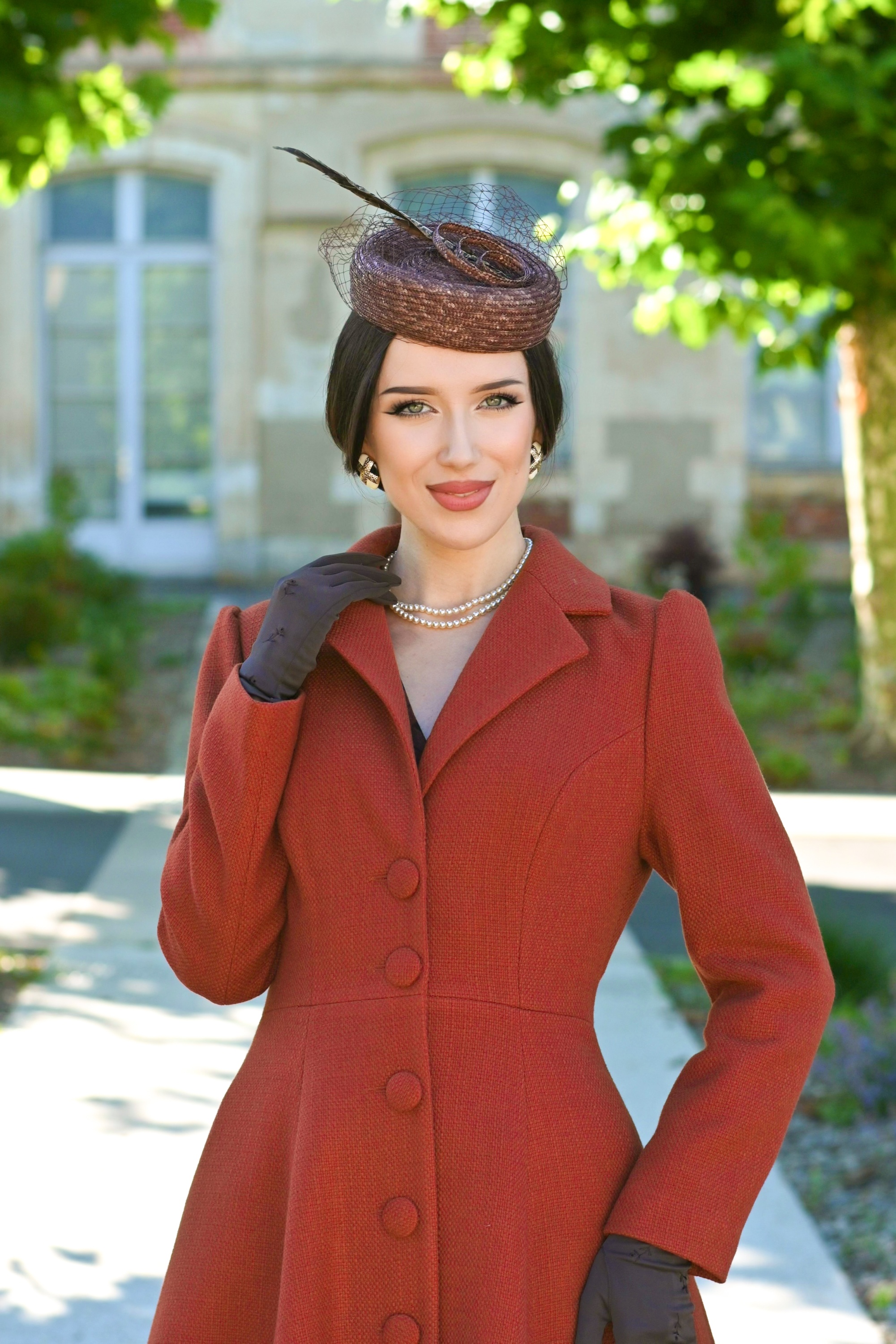 Hearts & Roses - Harper swing jas in roestbruin 3