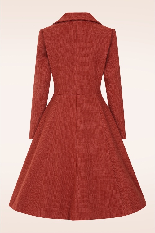 Hearts & Roses - Harper swing jas in roestbruin 5