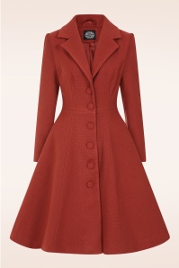 Hearts & Roses - Harper swing jas in roestbruin 2