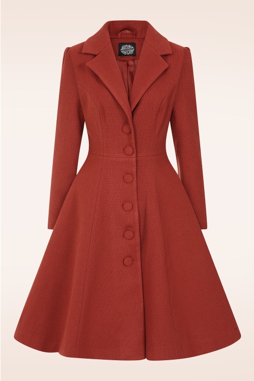 Hearts & Roses - Harper swing jas in roestbruin 2