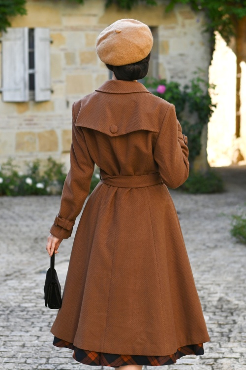 Hearts & Roses - Abigail swing jas in bruin 5