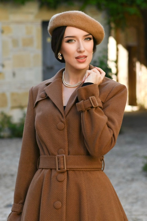 Hearts & Roses - Abigail swing jas in bruin 4