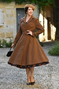 Hearts & Roses - Abigail swing jas in bruin 6