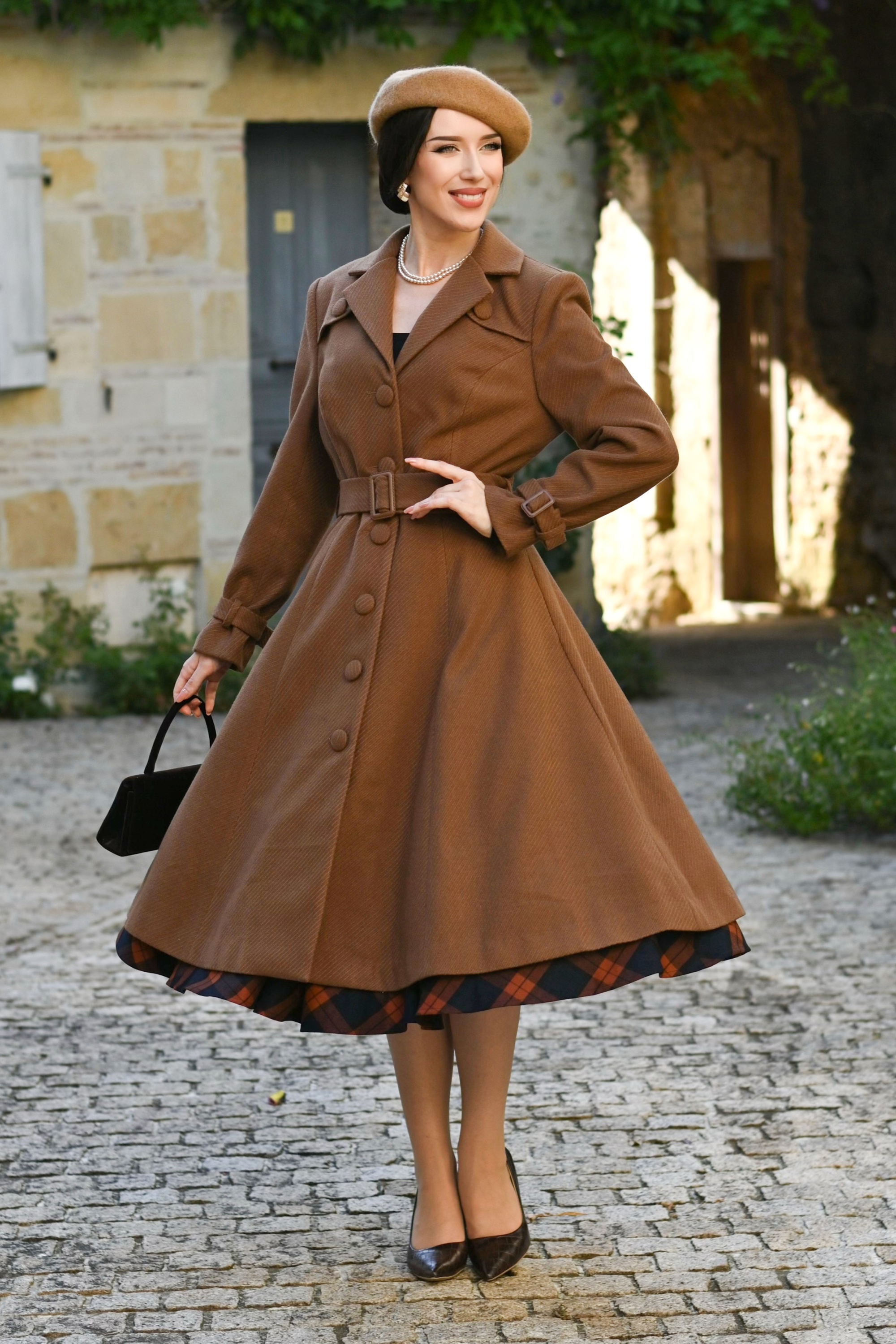 Hearts & Roses - Abigail swing jas in bruin 6