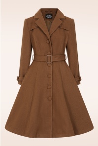 Hearts & Roses - Abigail swing jas in bruin 2