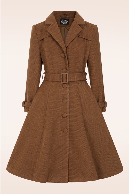 Hearts & Roses - Abigail swing jas in bruin 2