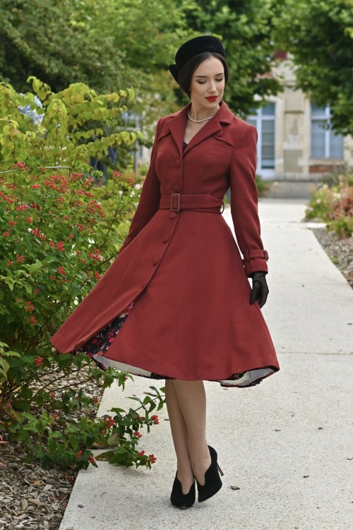 Hearts & Roses - Abigail swing jas in terracotta 5