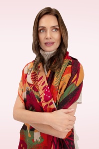 Powder - Autumn Forest Friends print sjaal in multi