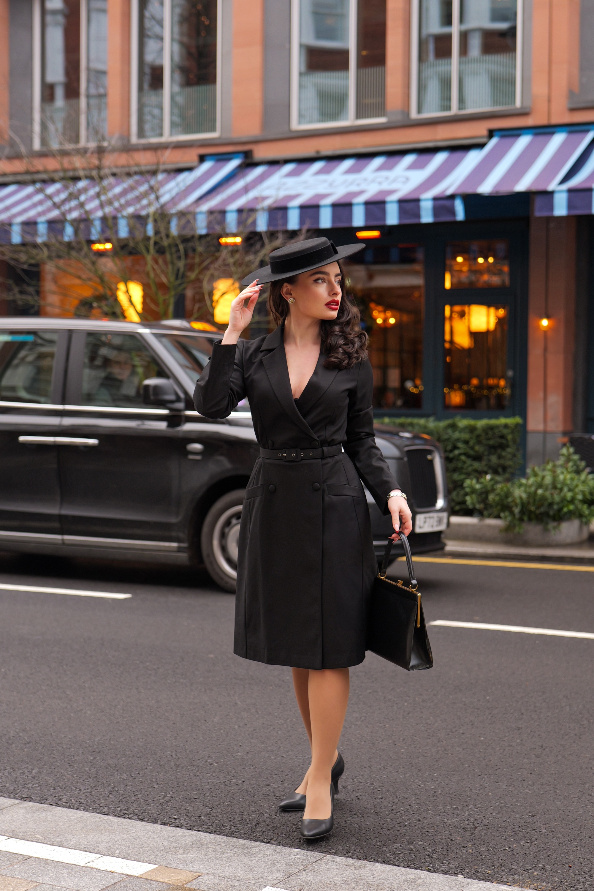 Glamour Bunny Business Babe - Blair Blazer jurk in zwart 4