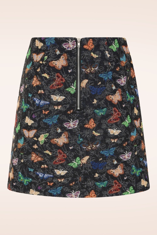 Louche - Aubin Butterfly Ball Jacquard mini rok in multi 2