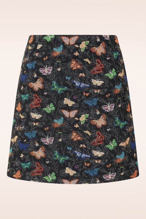 Louche - Aubin Butterfly Ball Jacquard mini rok in multi