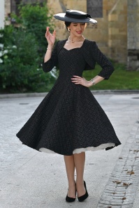 Hearts & Roses - Ramona swing jurk met bolero in zwart