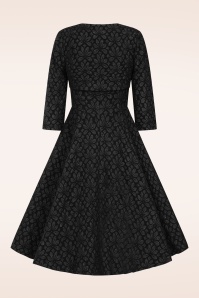 Hearts & Roses - Ramona swing jurk met bolero in zwart 6
