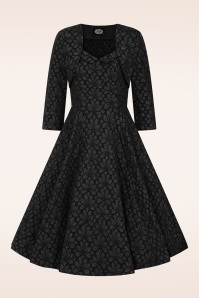 Hearts & Roses - Ramona swing jurk met bolero in zwart 5