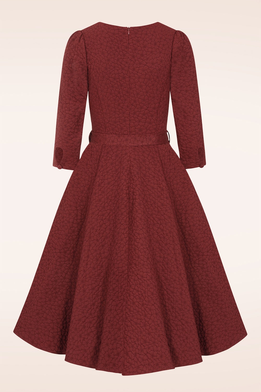 Hearts & Roses - Rustic Romance swing jurk in donker terracotta  6