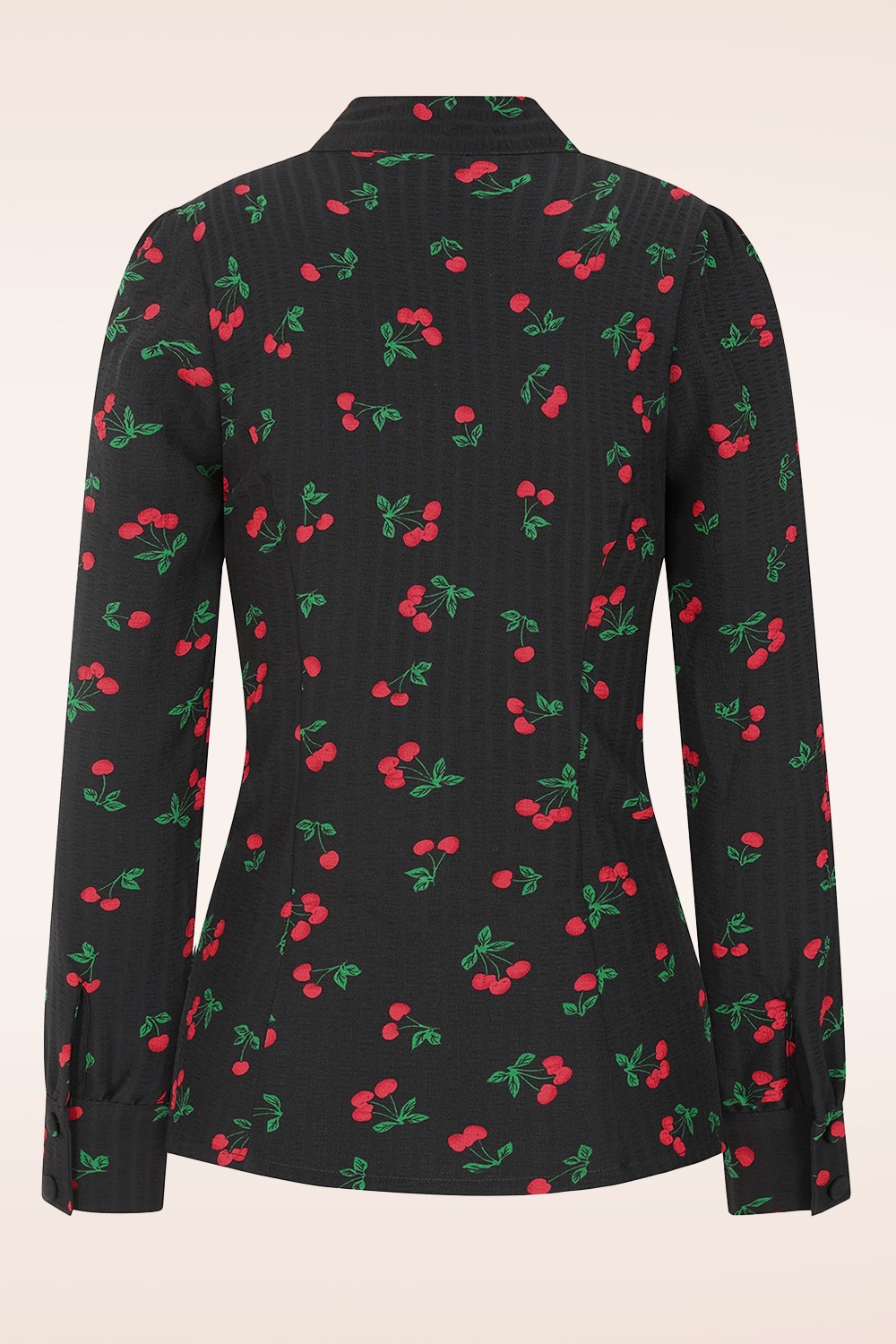Hearts & Roses - Cherry Kiss blouse in zwart 5