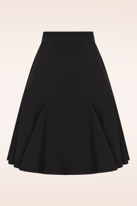 Banned Retro - Eliana swing rok in zwart 2
