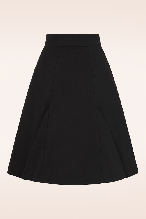 Banned Retro - Eliana swing rok in zwart