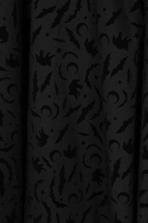 Banned Retro - Witching Hour swing rok met bretels in zwart 3