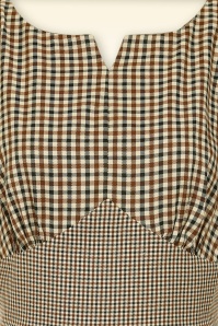 Banned Retro - Check Me Darling swing jurk in beige 3