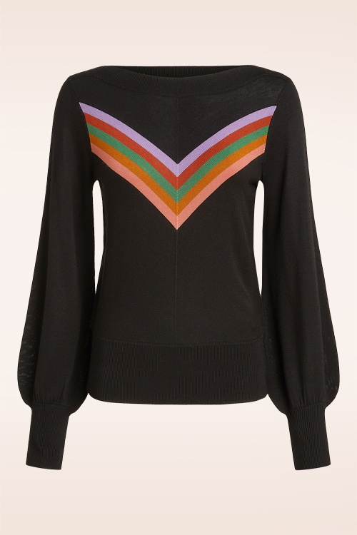 King Louie - Audrey Bell Azzy top in zwart