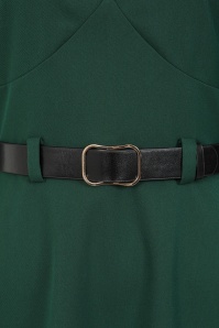 Glamour Bunny Business Babe - Miller A-lijn jurk in donkergroen 3