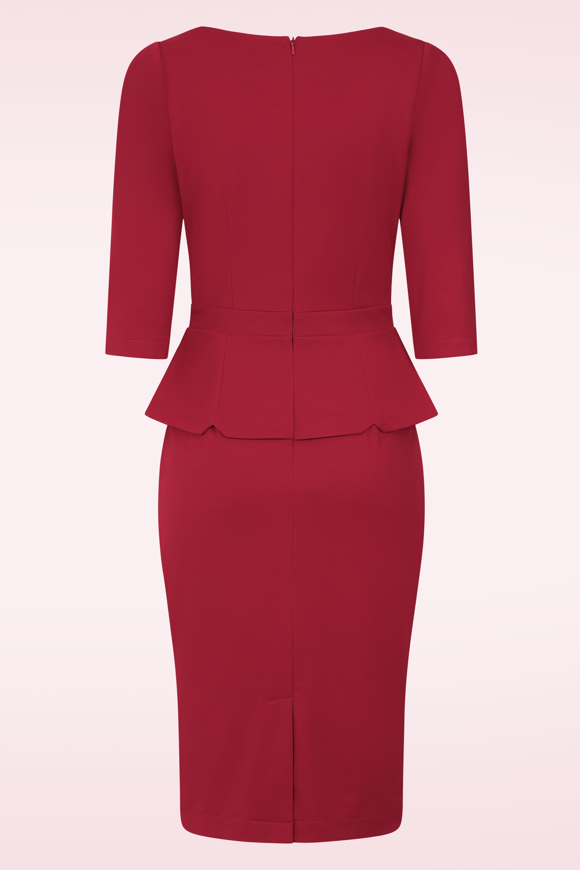 Glamour Bunny Business Babe - Donna Shift Travel jurk in bordeauxrood 4