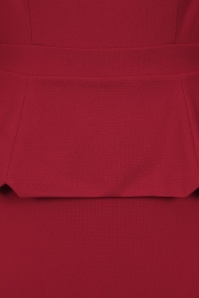 Glamour Bunny Business Babe - Donna Shift Travel jurk in bordeauxrood 3