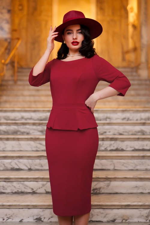 Burgundy pencil dresses | Order from Topvintage