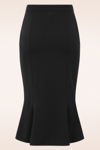 Glamour Bunny Business Babe - Starlet Travel Fishtail rok in zwart 2