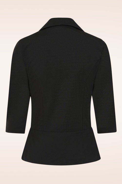 Glamour Bunny Business Babe - Starlet Travel blazer top in zwart 4