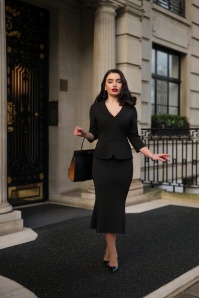 Glamour Bunny Business Babe - Starlet Travel blazer top in zwart 5