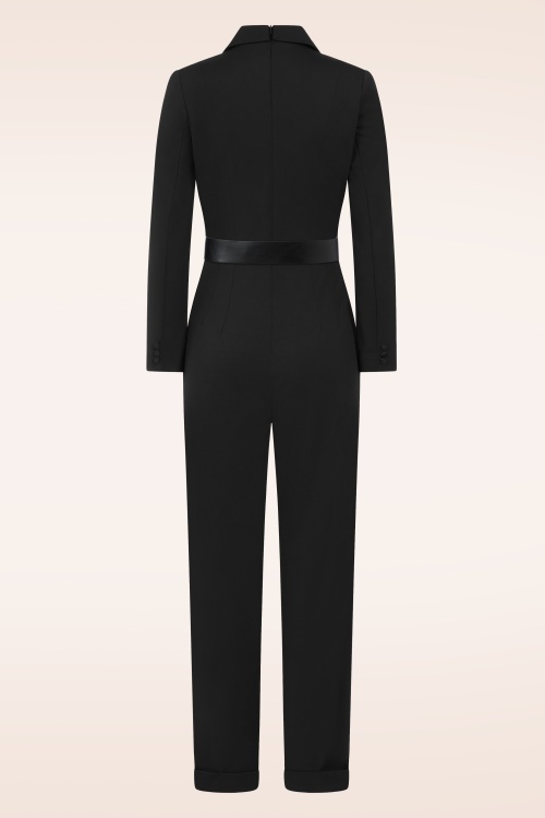Glamour Bunny Business Babe - Diadora Travel jumpsuit in zwart 3