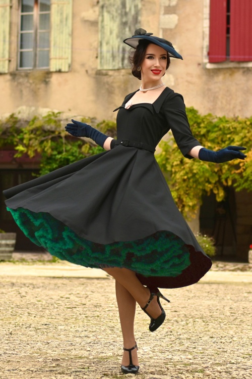 Topvintage Boutique Collection - Topvintage exclusive ~ The Penelope petticoat in groen 