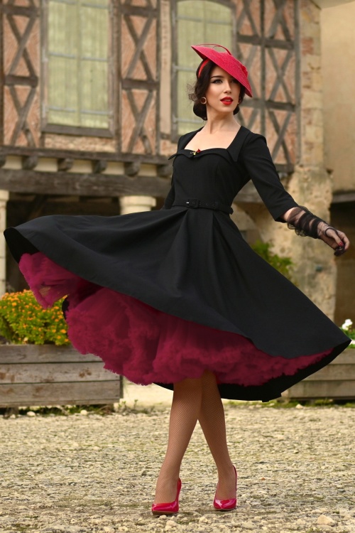 Topvintage Boutique Collection - Topvintage exclusive ~ The Penelope petticoat in bordeauxrood