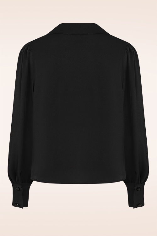 Banned Retro - Bethany blouse in zwart 3
