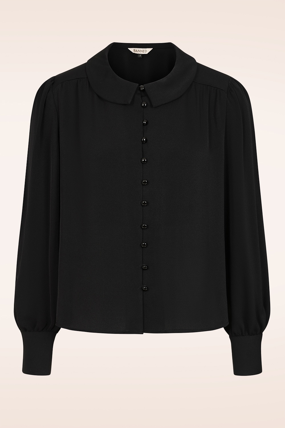 Banned Retro - Bethany blouse in zwart