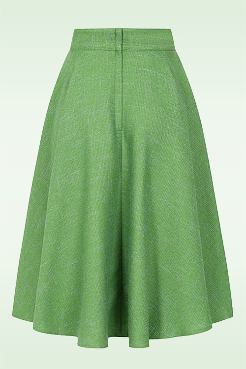 Banned Retro - Amelia swing rok in groen 3