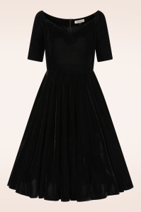 Banned Retro - Velvet Desire swing jurk in zwart