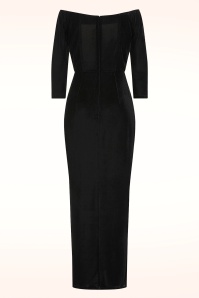 Banned Retro - Velvet Desire maxi jurk in zwart 4