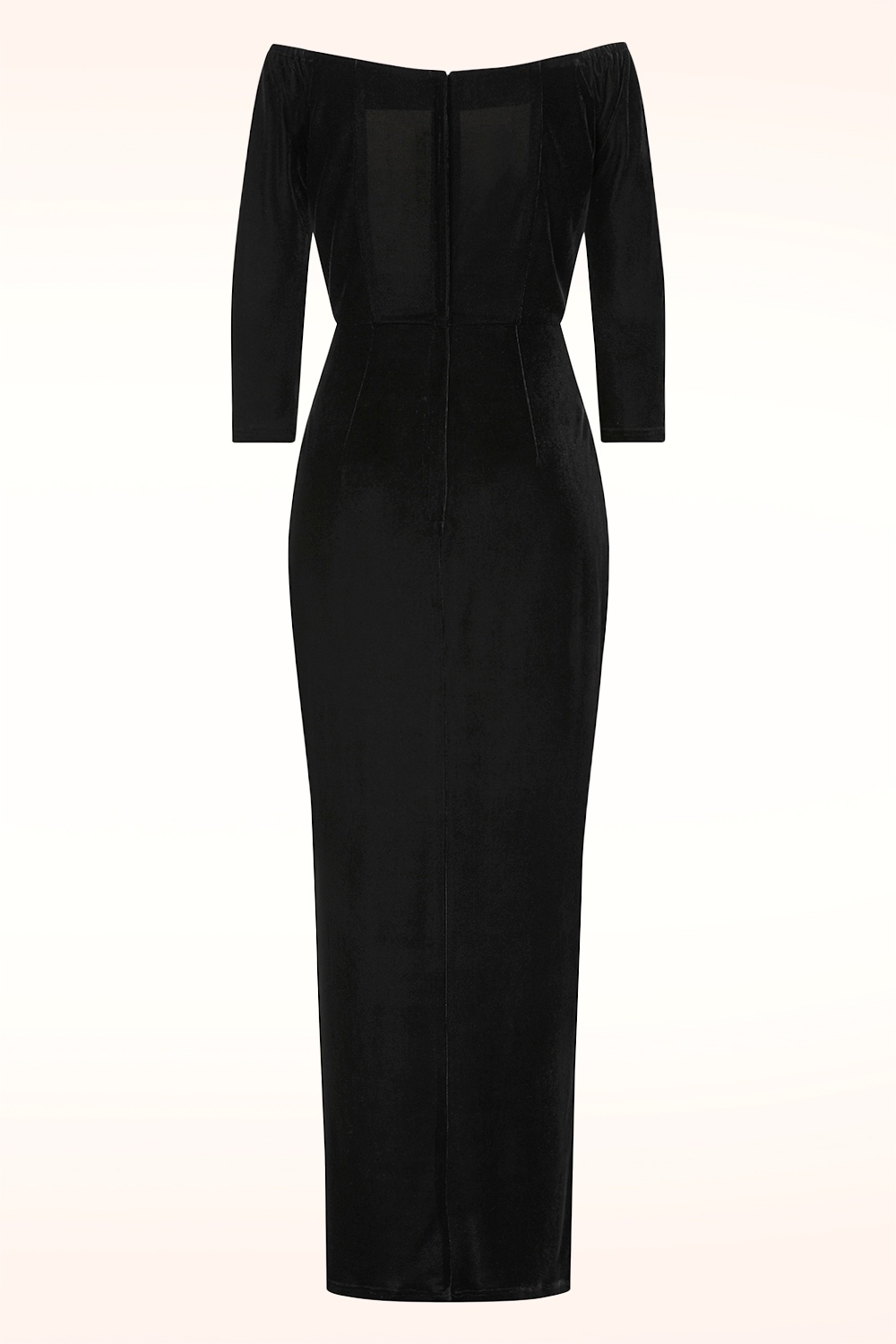 Banned Retro - Velvet Desire maxi jurk in zwart 4