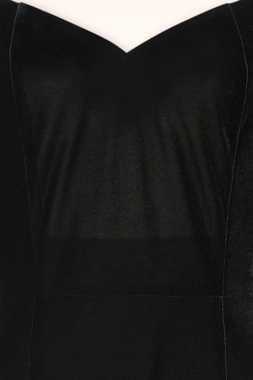 Banned Retro - Velvet Desire maxi jurk in zwart 2
