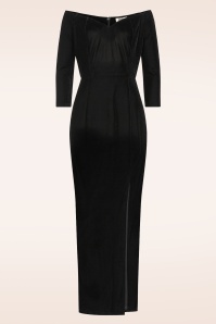 Banned Retro - Velvet Desire maxi jurk in zwart 2