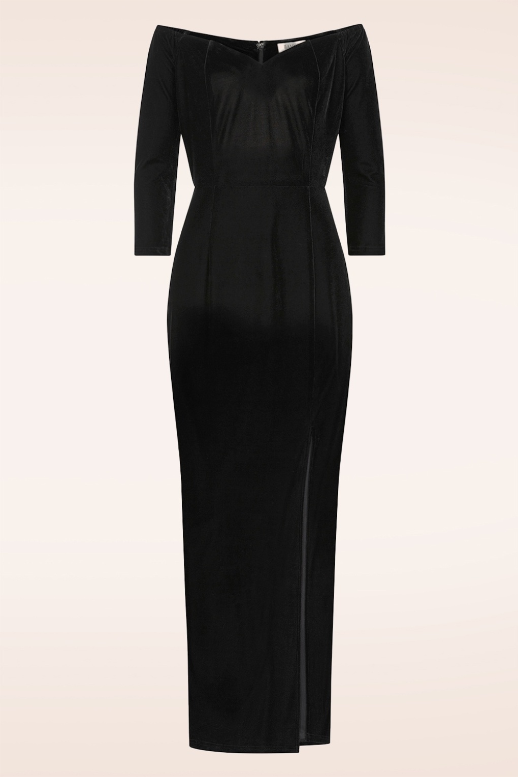 Banned Retro - Velvet Desire maxi jurk in zwart