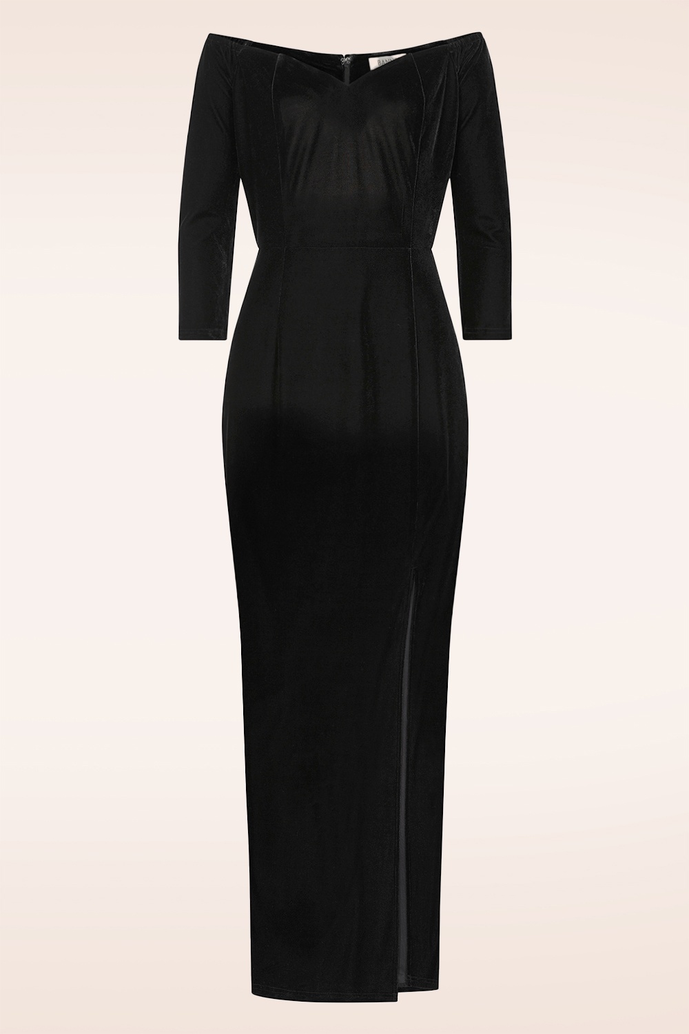 Banned Retro - Velvet Desire maxi jurk in zwart 2