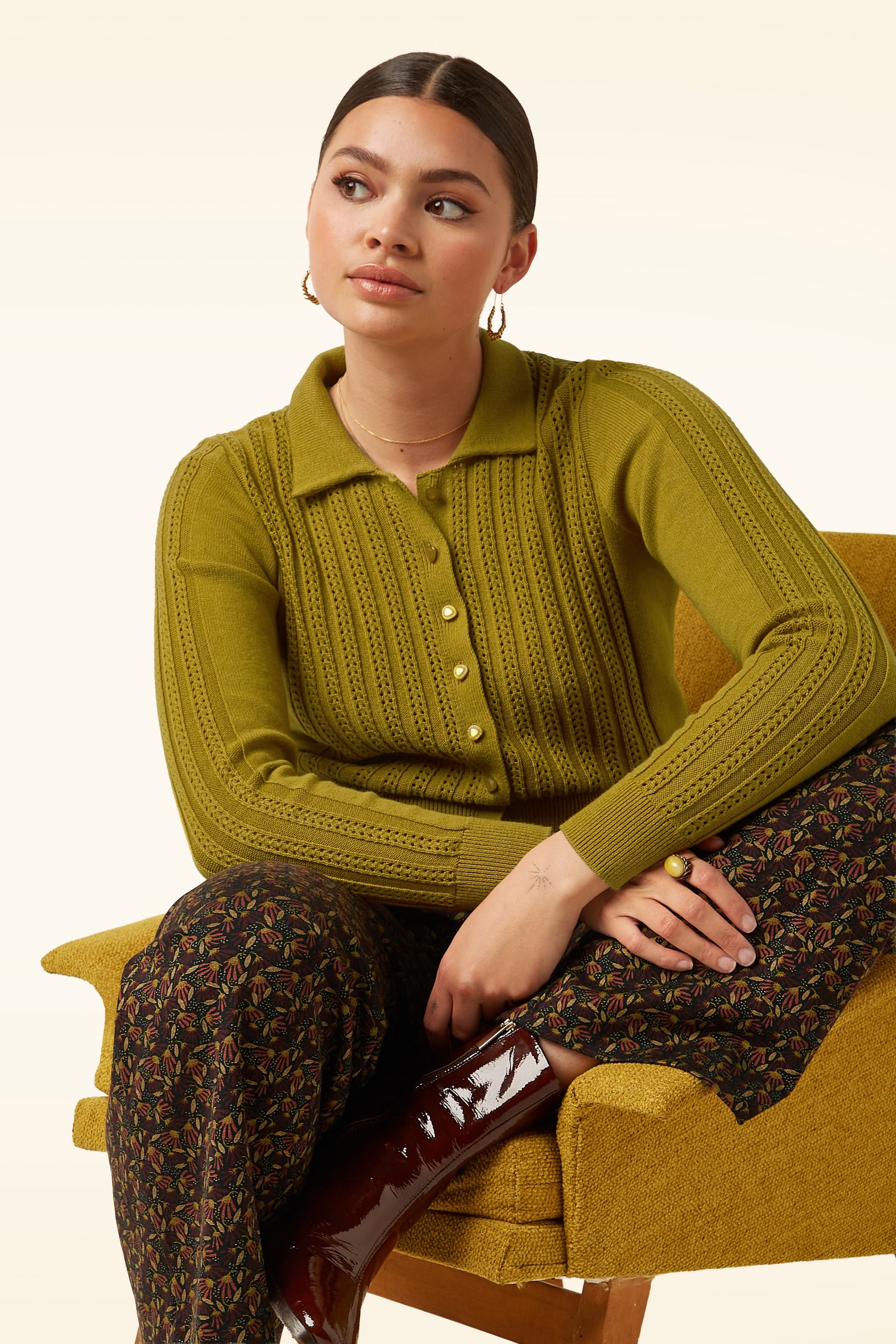 King Louie - Sofie Carmi vest in currygeel 