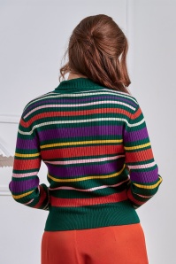Banned Retro - Carol gestreepte jumper in multi 2